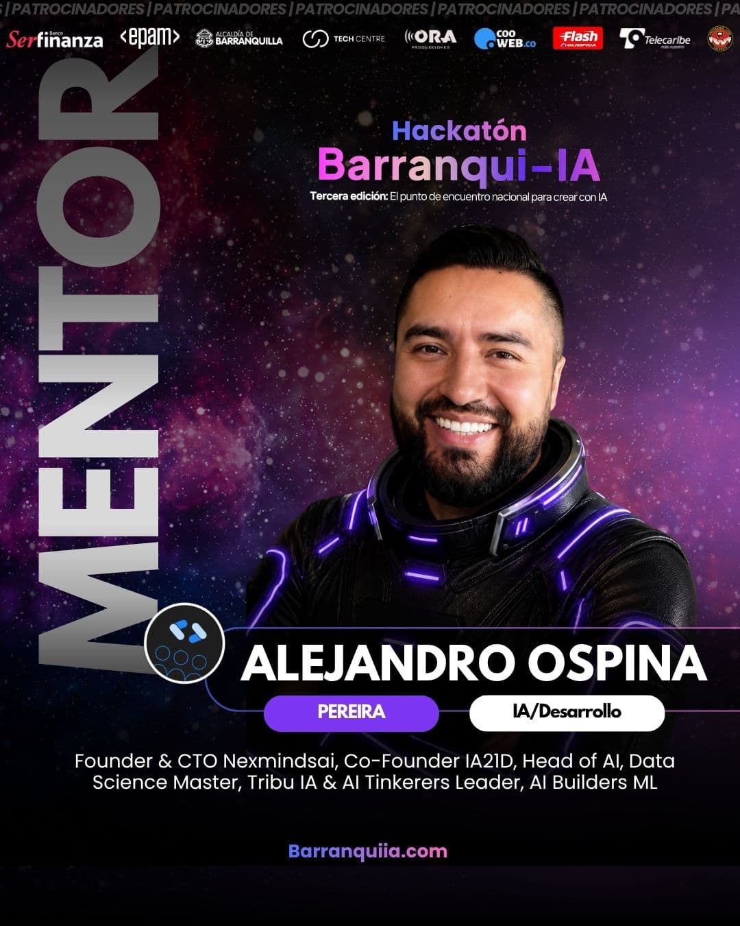 Tarjeta de mentor de Alejandro Ospina