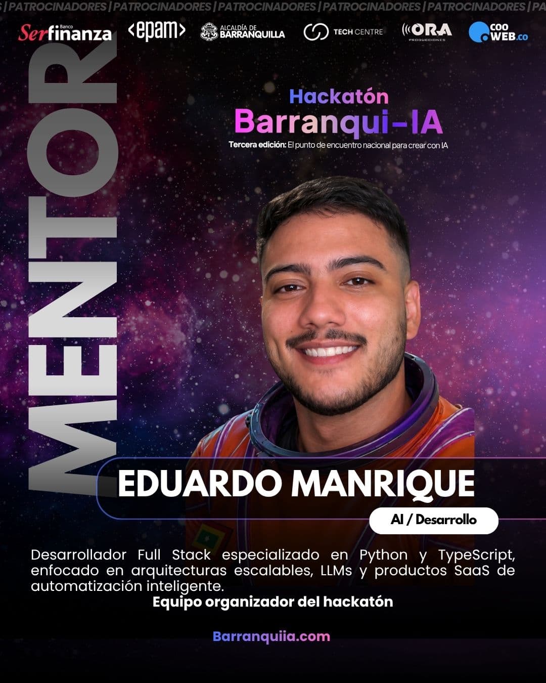 Tarjeta de mentor de Eduardo Manrique